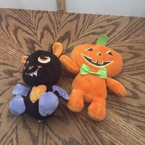 Halloween Dog Toys Lot Pumpkin Man Cute Bat With‎ Squeakers